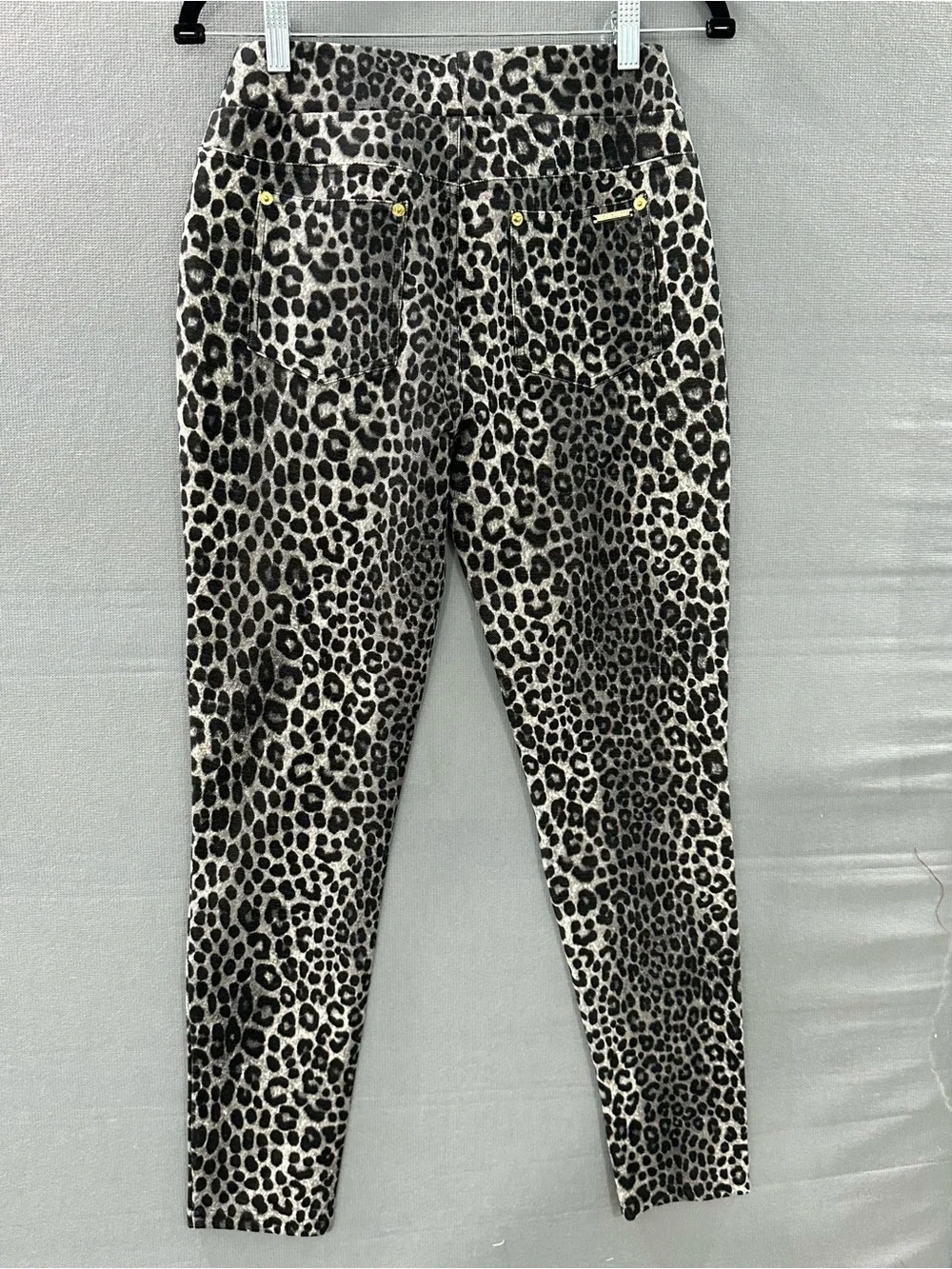 Michael Kors Black & White Leopard Print Leggings